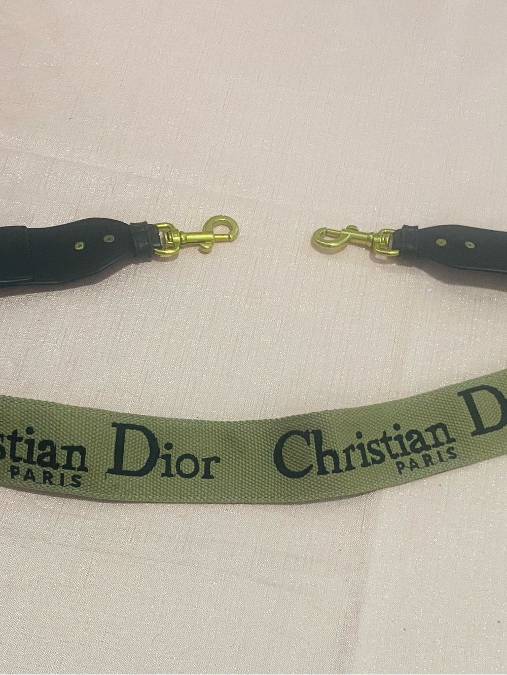 Christian Dior Branded Shoulder Strap with Gold Hardware